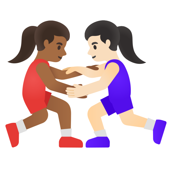 Emoji U1f469 1f3fe 200d 1faef 200d 1f469 1f3fb