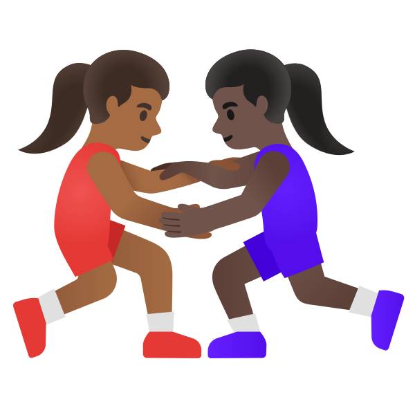 Emoji U1f469 1f3fe 200d 1faef 200d 1f469 1f3ff