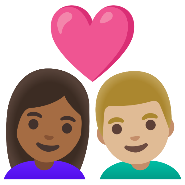 Emoji U1f469 1f3fe 200d 2764 200d 1f468 1f3fc