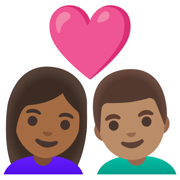 Emoji U1f469 1f3fe 200d 2764 200d 1f468 1f3fd
