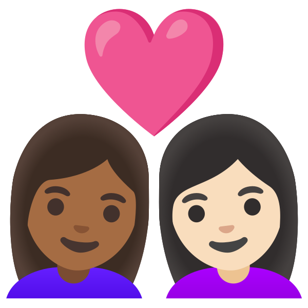 Emoji U1f469 1f3fe 200d 2764 200d 1f469 1f3fb