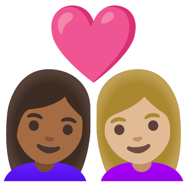 Emoji U1f469 1f3fe 200d 2764 200d 1f469 1f3fc