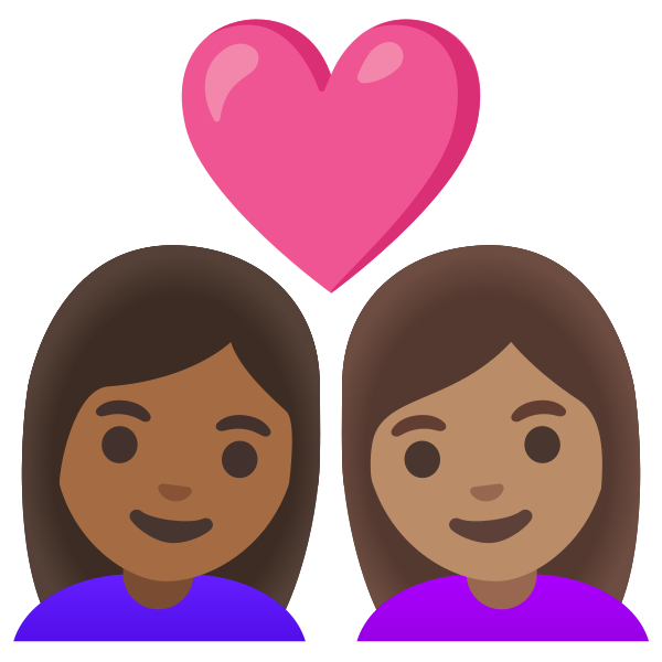 Emoji U1f469 1f3fe 200d 2764 200d 1f469 1f3fd