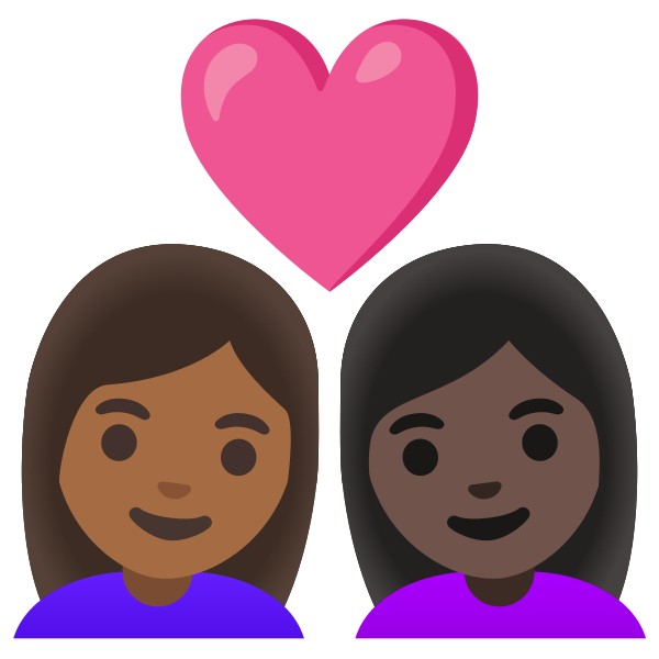 Emoji U1f469 1f3fe 200d 2764 200d 1f469 1f3ff