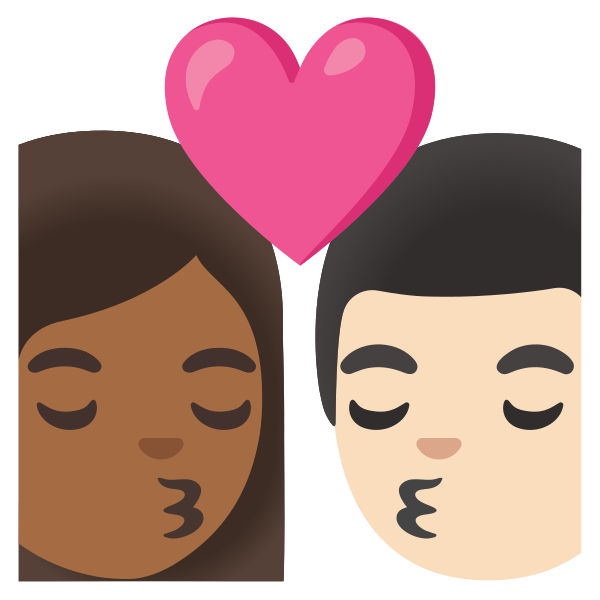 Emoji U1f469 1f3fe 200d 2764 200d 1f48b 200d 1f468 1f3fb