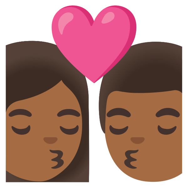 Emoji U1f469 1f3fe 200d 2764 200d 1f48b 200d 1f468 1f3fe