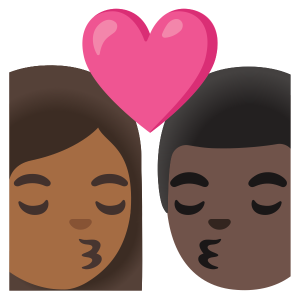 Emoji U1f469 1f3fe 200d 2764 200d 1f48b 200d 1f468 1f3ff