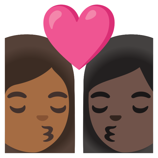 Emoji U1f469 1f3fe 200d 2764 200d 1f48b 200d 1f469 1f3ff