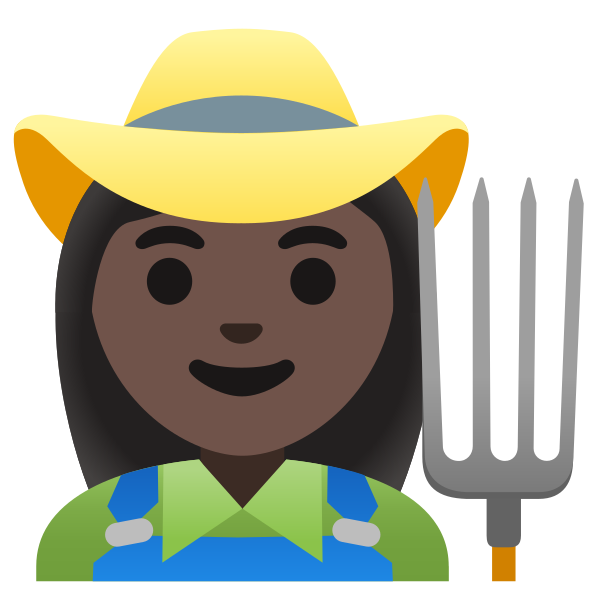 Emoji U1f469 1f3ff 200d 1f33e