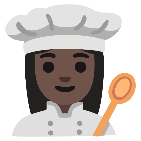 Emoji U1f469 1f3ff 200d 1f373