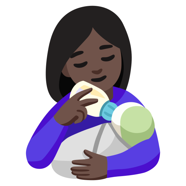 Emoji U1f469 1f3ff 200d 1f37c