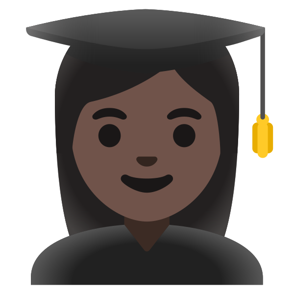 Emoji U1f469 1f3ff 200d 1f393