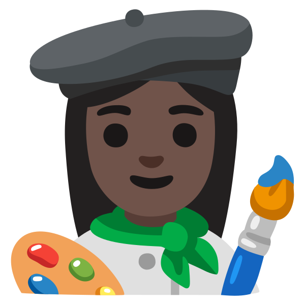 Emoji U1f469 1f3ff 200d 1f3a8