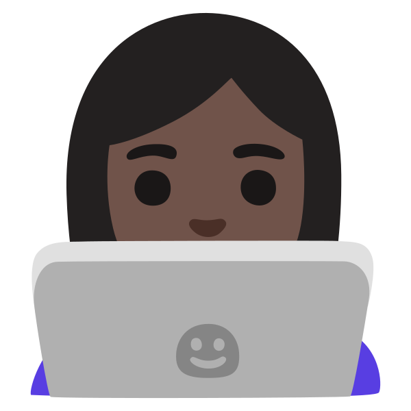 Emoji U1f469 1f3ff 200d 1f4bb
