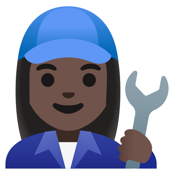 Emoji U1f469 1f3ff 200d 1f527