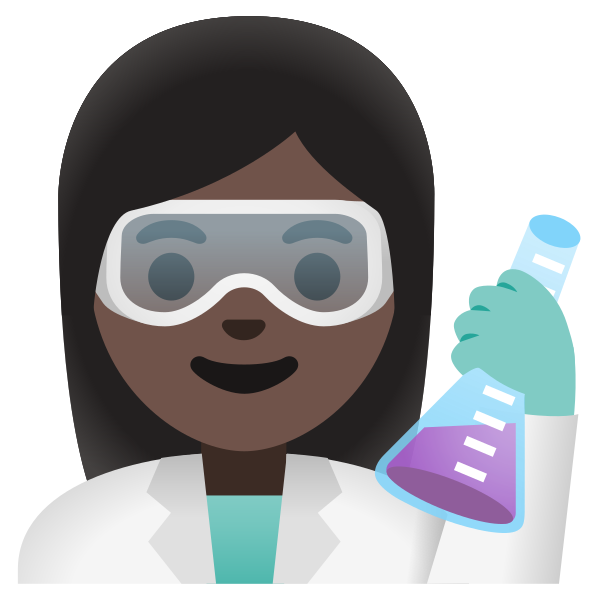 Emoji U1f469 1f3ff 200d 1f52c