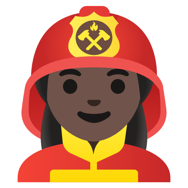 Emoji U1f469 1f3ff 200d 1f692