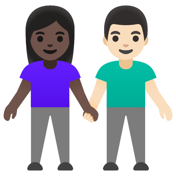 Emoji U1f469 1f3ff 200d 1f91d 200d 1f468 1f3fb
