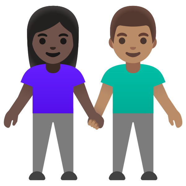 Emoji U1f469 1f3ff 200d 1f91d 200d 1f468 1f3fd
