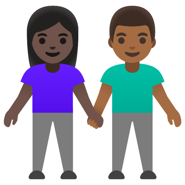 Emoji U1f469 1f3ff 200d 1f91d 200d 1f468 1f3fe