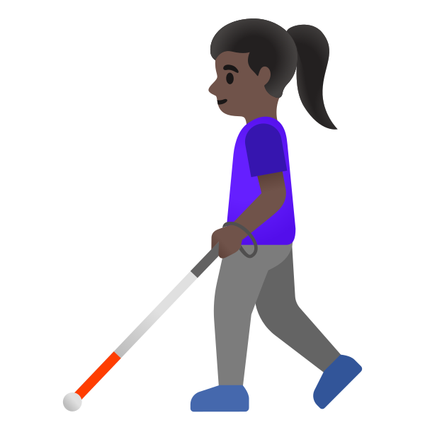 Emoji U1f469 1f3ff 200d 1f9af