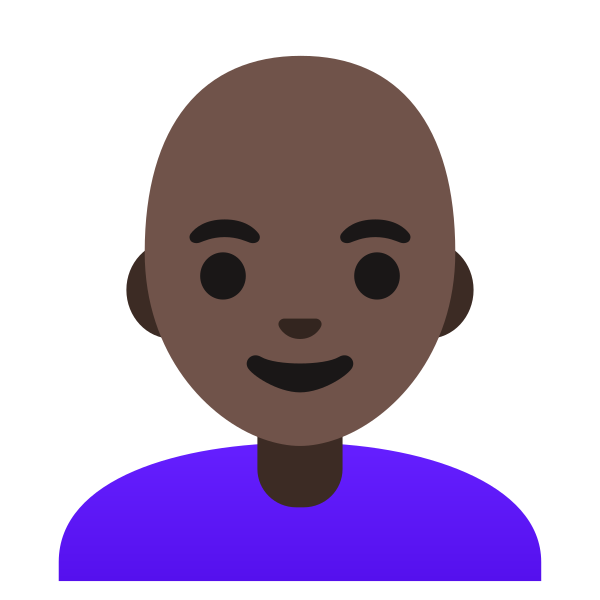 Emoji U1f469 1f3ff 200d 1f9b2