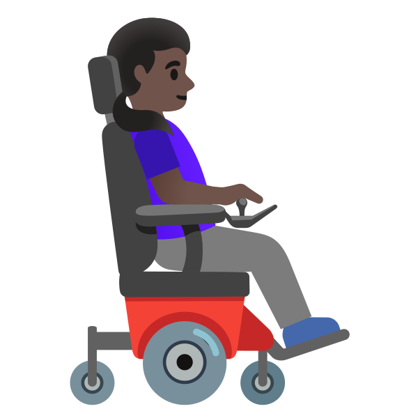 Emoji U1f469 1f3ff 200d 1f9bc 200d 27a1