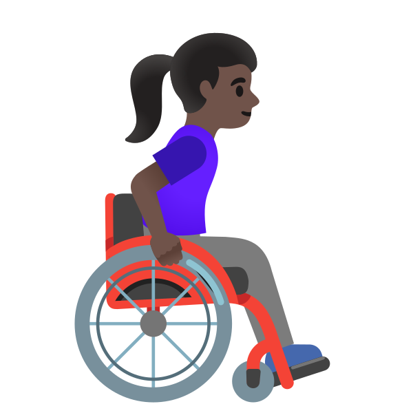 Emoji U1f469 1f3ff 200d 1f9bd 200d 27a1