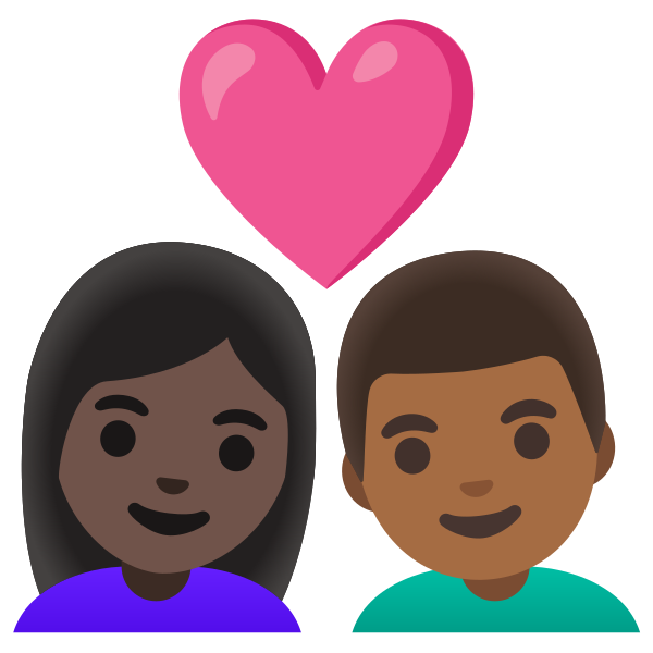Emoji U1f469 1f3ff 200d 2764 200d 1f468 1f3fe