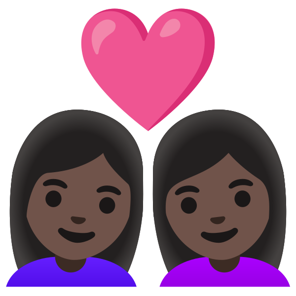 Emoji U1f469 1f3ff 200d 2764 200d 1f469 1f3ff