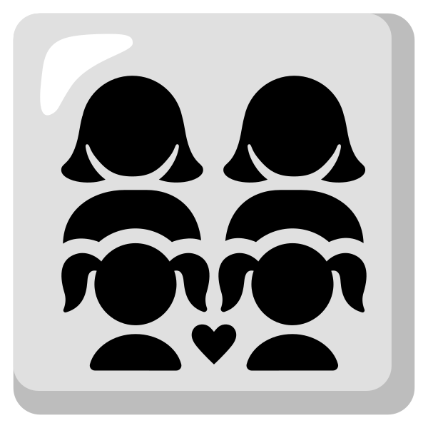 Emoji U1f469 200d 1f469 200d 1f467 200d 1f467