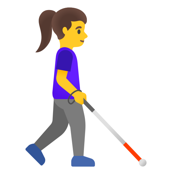 Emoji U1f469 200d 1f9af 200d 27a1