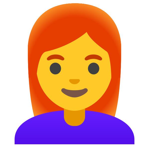 Emoji U1f469 200d 1f9b0