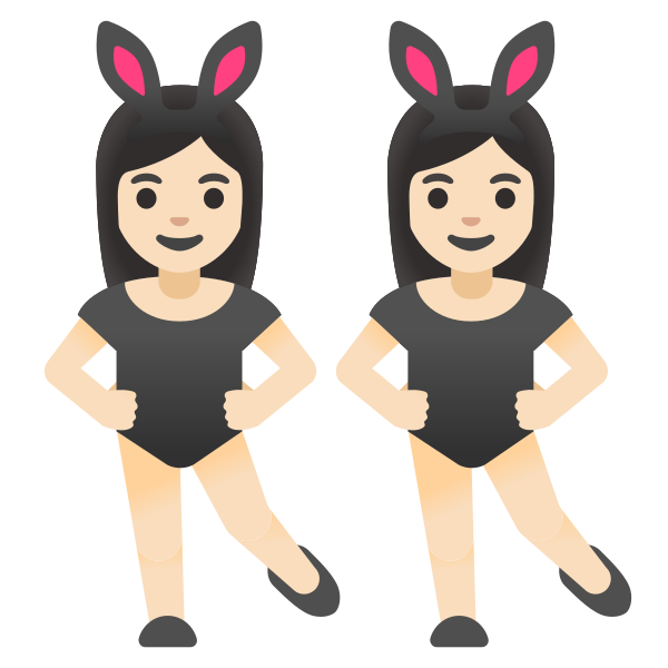 Emoji U1f46f 1f3fb 200d 2640