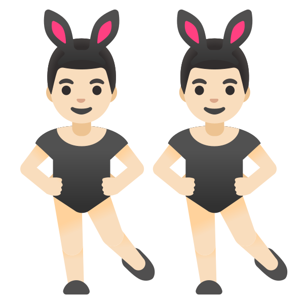 Emoji U1f46f 1f3fb 200d 2642