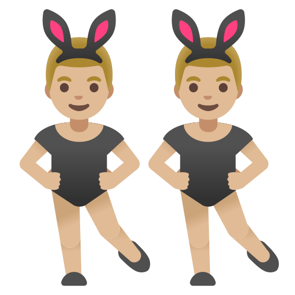 Emoji U1f46f 1f3fc 200d 2642