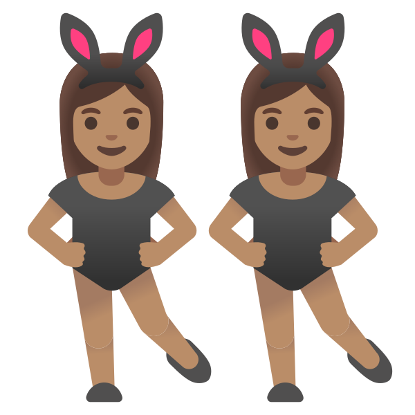Emoji U1f46f 1f3fd 200d 2640