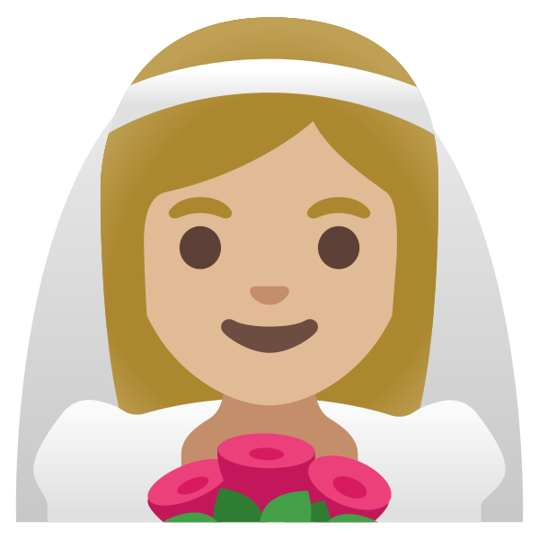 Emoji U1f470 1f3fc 200d 2640