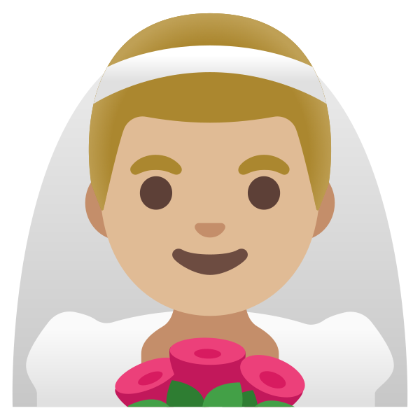 Emoji U1f470 1f3fc 200d 2642