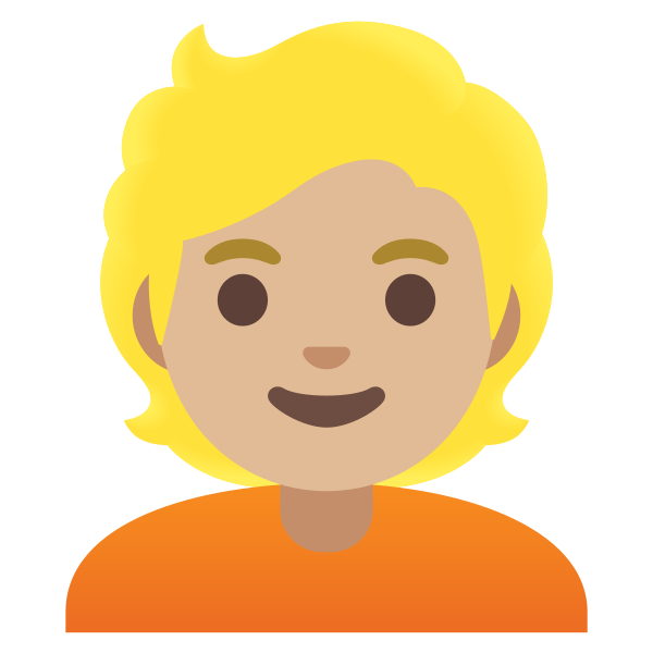 Emoji U1f471 1f3fc