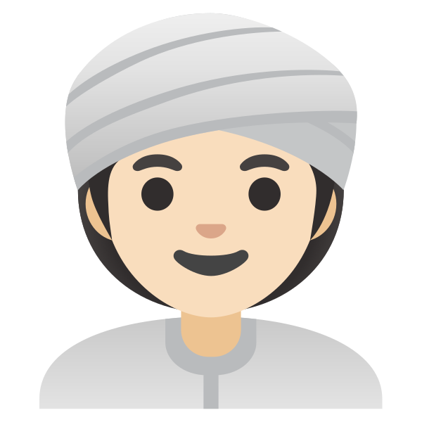 Emoji U1f473 1f3fb 200d 2640