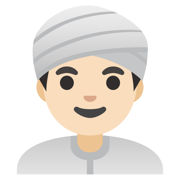 Emoji U1f473 1f3fb 200d 2642