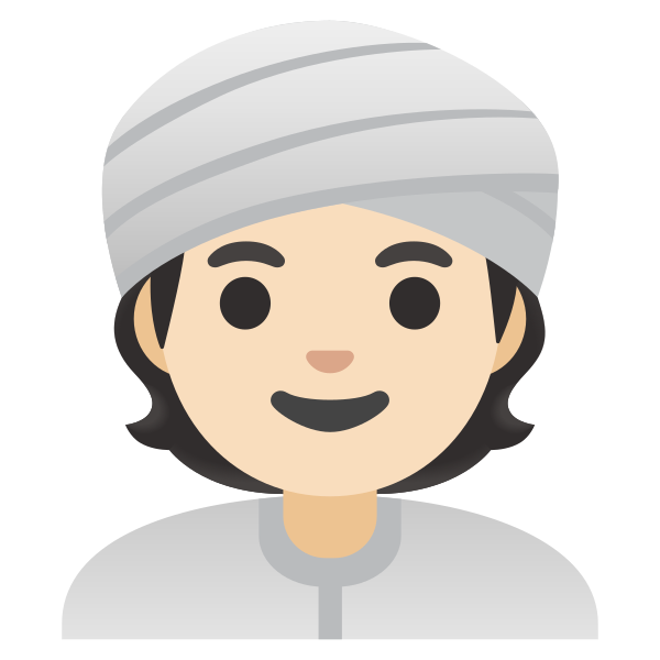 Emoji U1f473 1f3fb