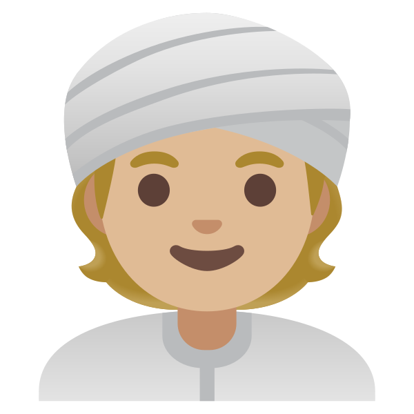 Emoji U1f473 1f3fc