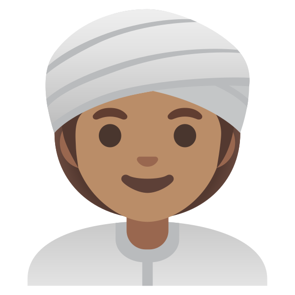 Emoji U1f473 1f3fd 200d 2640