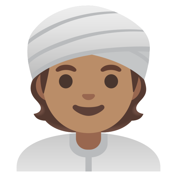 Emoji U1f473 1f3fd