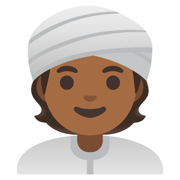 Emoji U1f473 1f3fe