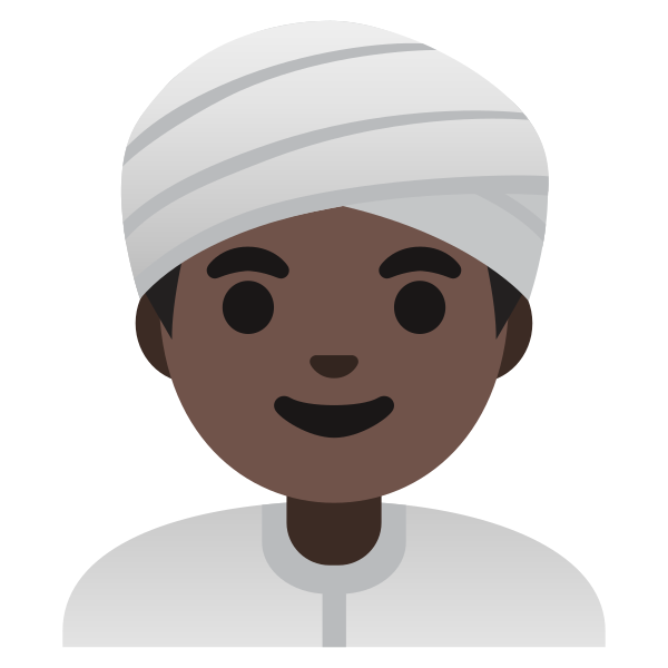 Emoji U1f473 1f3ff 200d 2642