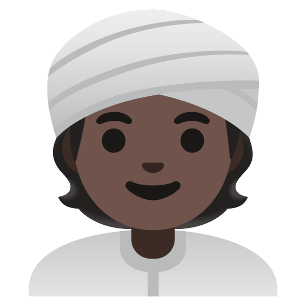 Emoji U1f473 1f3ff