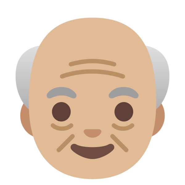 Emoji U1f474 1f3fc
